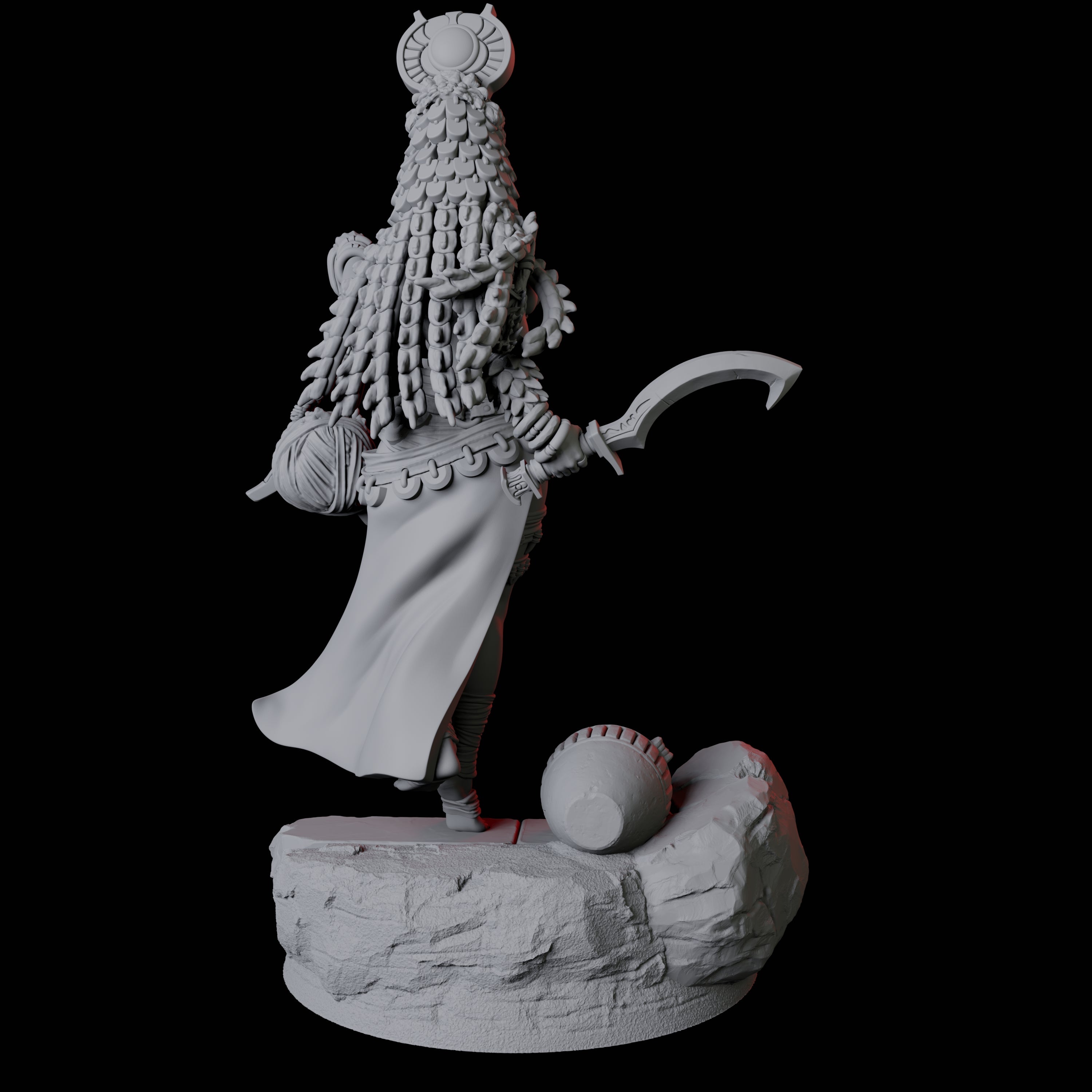 Crocodile Worshipping Priestess C Miniature for Dungeons and Dragons, Pathfinder or other TTRPGs