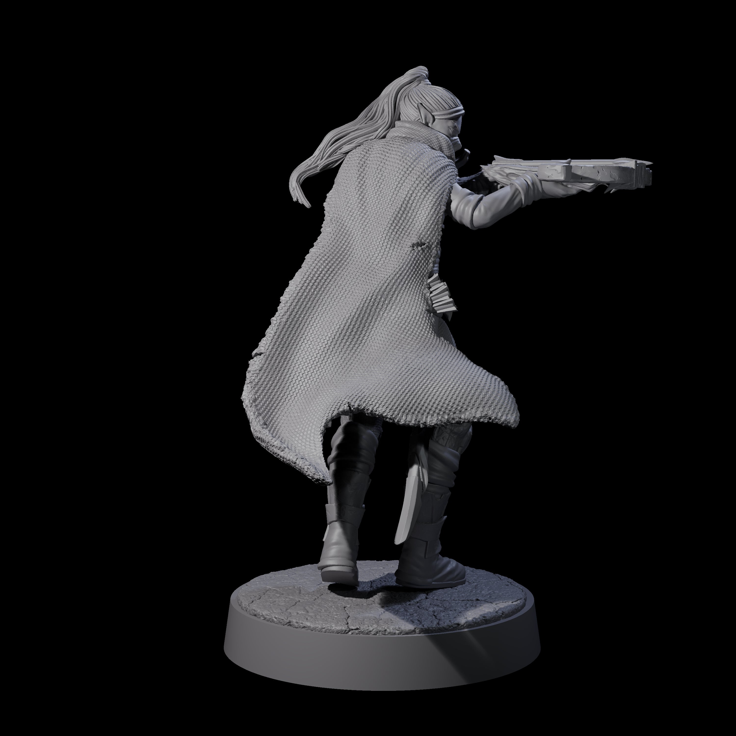 Crossbow Ready Rogue B Miniature for Dungeons and Dragons, Pathfinder or other TTRPGs