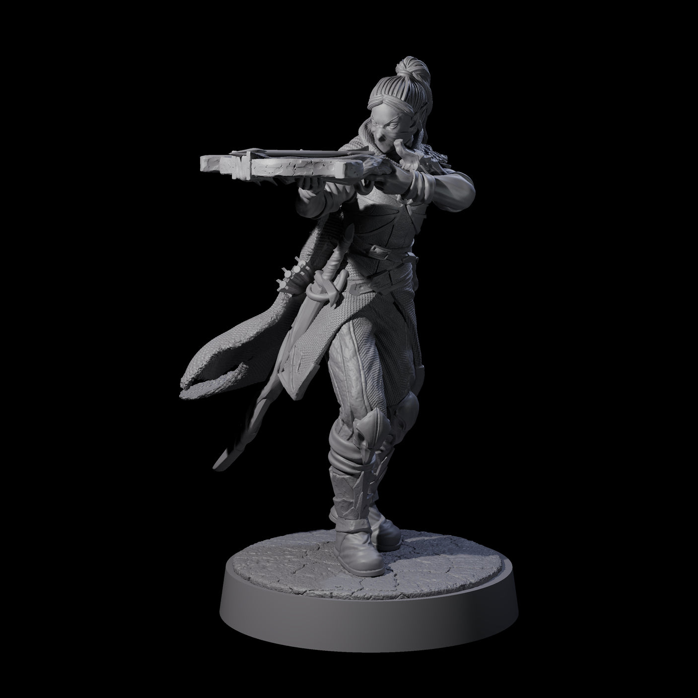 Crossbow Ready Rogue B Miniature for Dungeons and Dragons, Pathfinder or other TTRPGs