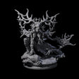 Crouching Dark Elf Master Druid Miniature for Dungeons and Dragons, Pathfinder or other TTRPGs