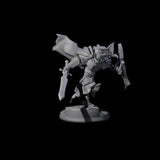 Crouching Dragonborn Paladin Miniature for Dungeons and Dragons, Pathfinder or other TTRPGs