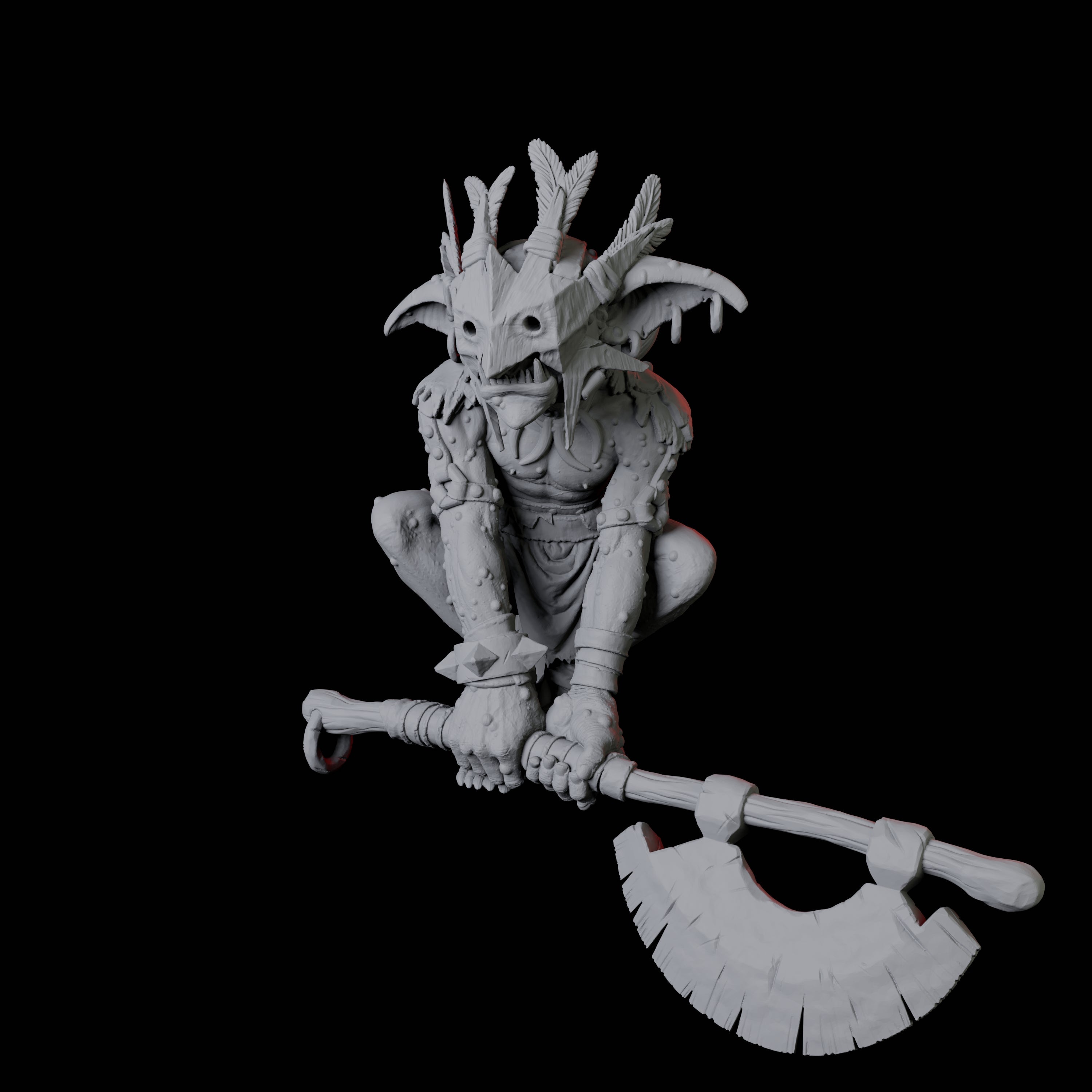 Crouching Forest Goblin Miniature for Dungeons and Dragons