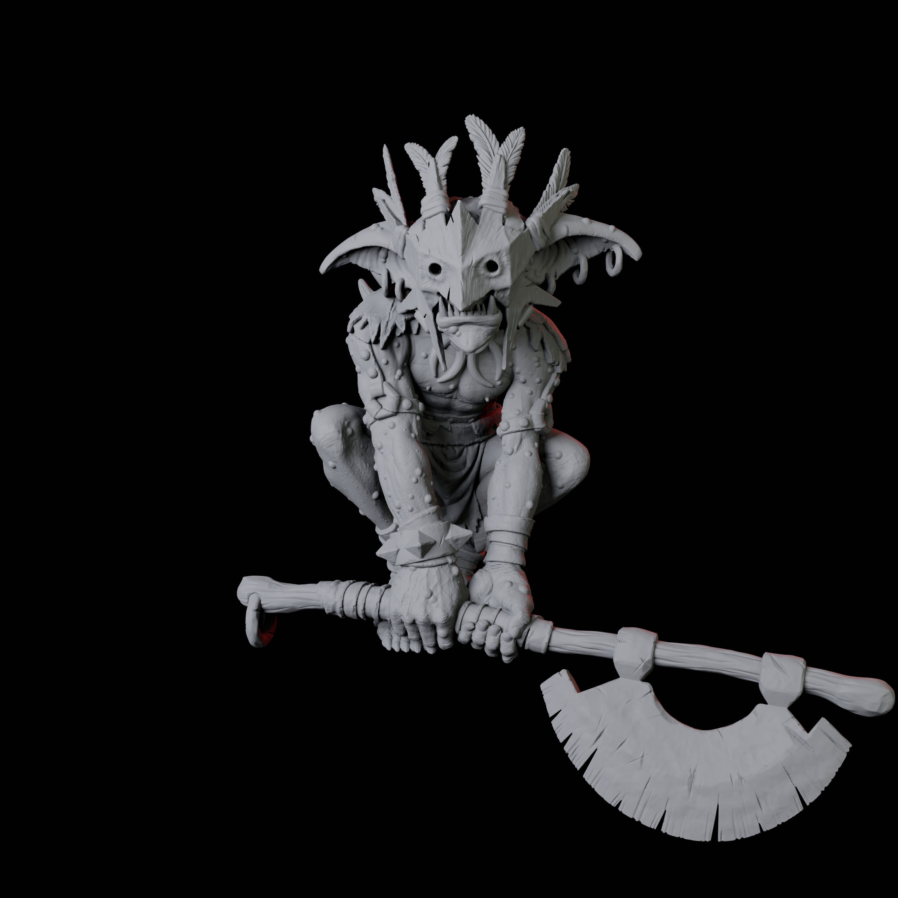 Crouching Forest Goblin Miniature for Dungeons and Dragons