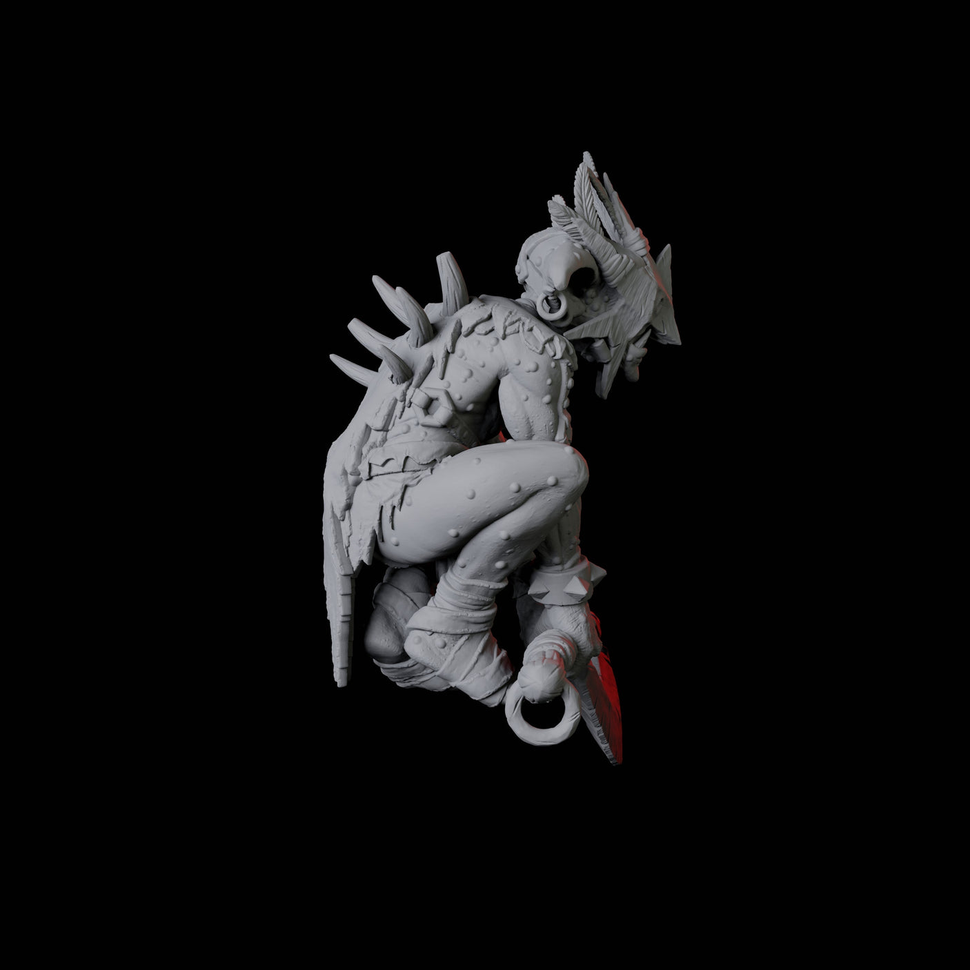Crouching Forest Goblin Miniature for Dungeons and Dragons, Pathfinder or other TTRPGs