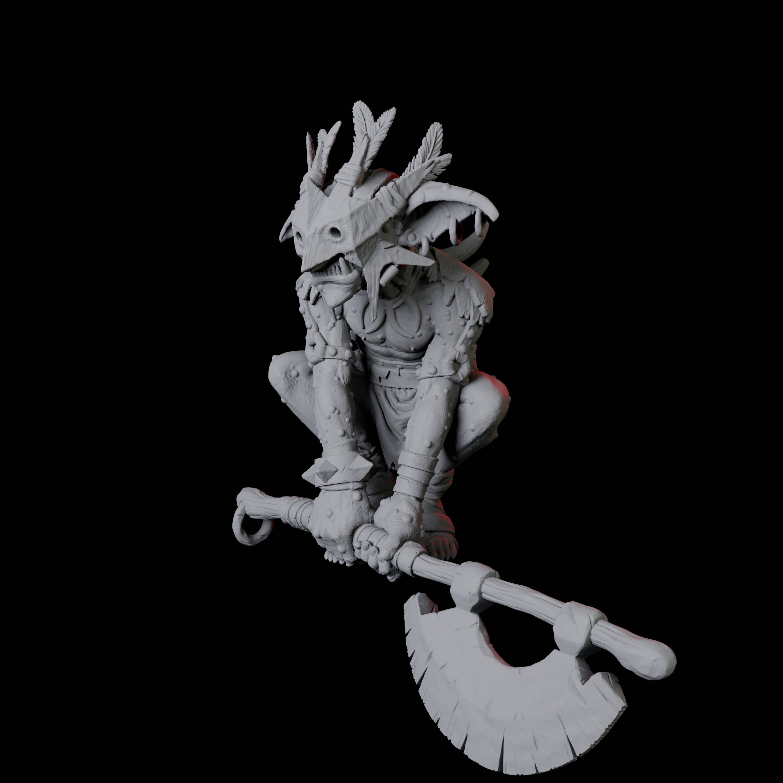 Crouching Forest Goblin Miniature for Dungeons and Dragons