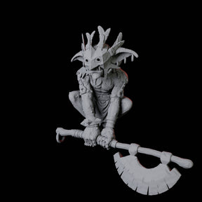 Crouching Forest Goblin Miniature for Dungeons and Dragons, Pathfinder or other TTRPGs