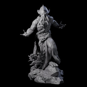 Crouching Mind Flayer Warrior C Miniature for Dungeons and Dragons, Pathfinder or other TTRPGs