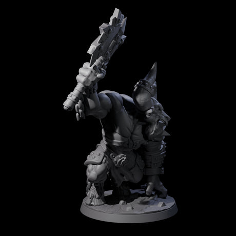 Crouching Minotaur Gladiator Miniature for Dungeons and Dragons, Pathfinder or other TTRPGs