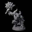 Crouching Minotaur Gladiator Miniature for Dungeons and Dragons, Pathfinder or other TTRPGs