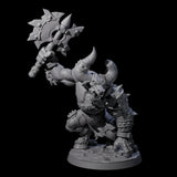 Crouching Minotaur Gladiator Miniature for Dungeons and Dragons, Pathfinder or other TTRPGs