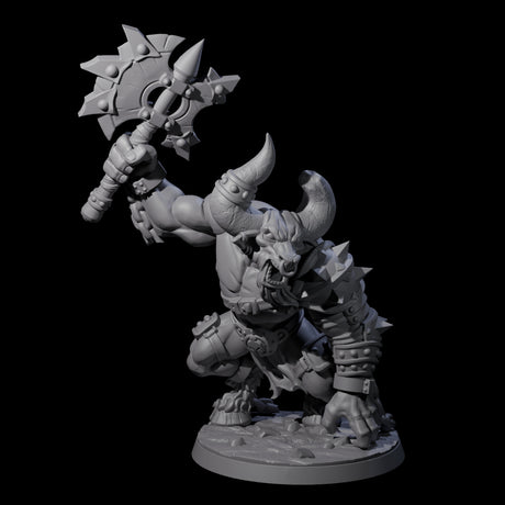Crouching Minotaur Gladiator Miniature for Dungeons and Dragons, Pathfinder or other TTRPGs
