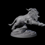 Crouching Sphinx Spawn B Miniature for Dungeons and Dragons, Pathfinder or other TTRPGs