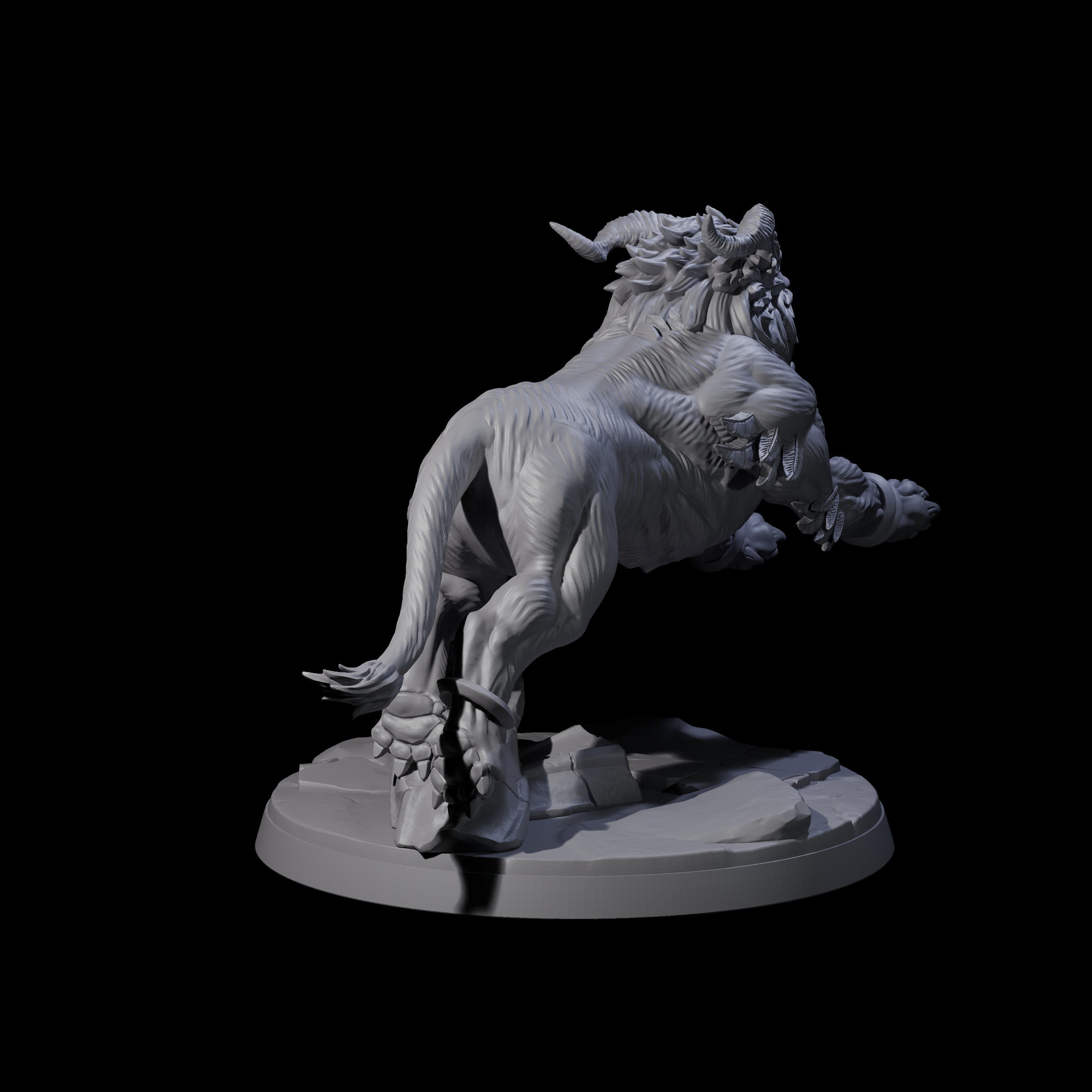Crouching Sphinx Spawn B Miniature for Dungeons and Dragons, Pathfinder or other TTRPGs