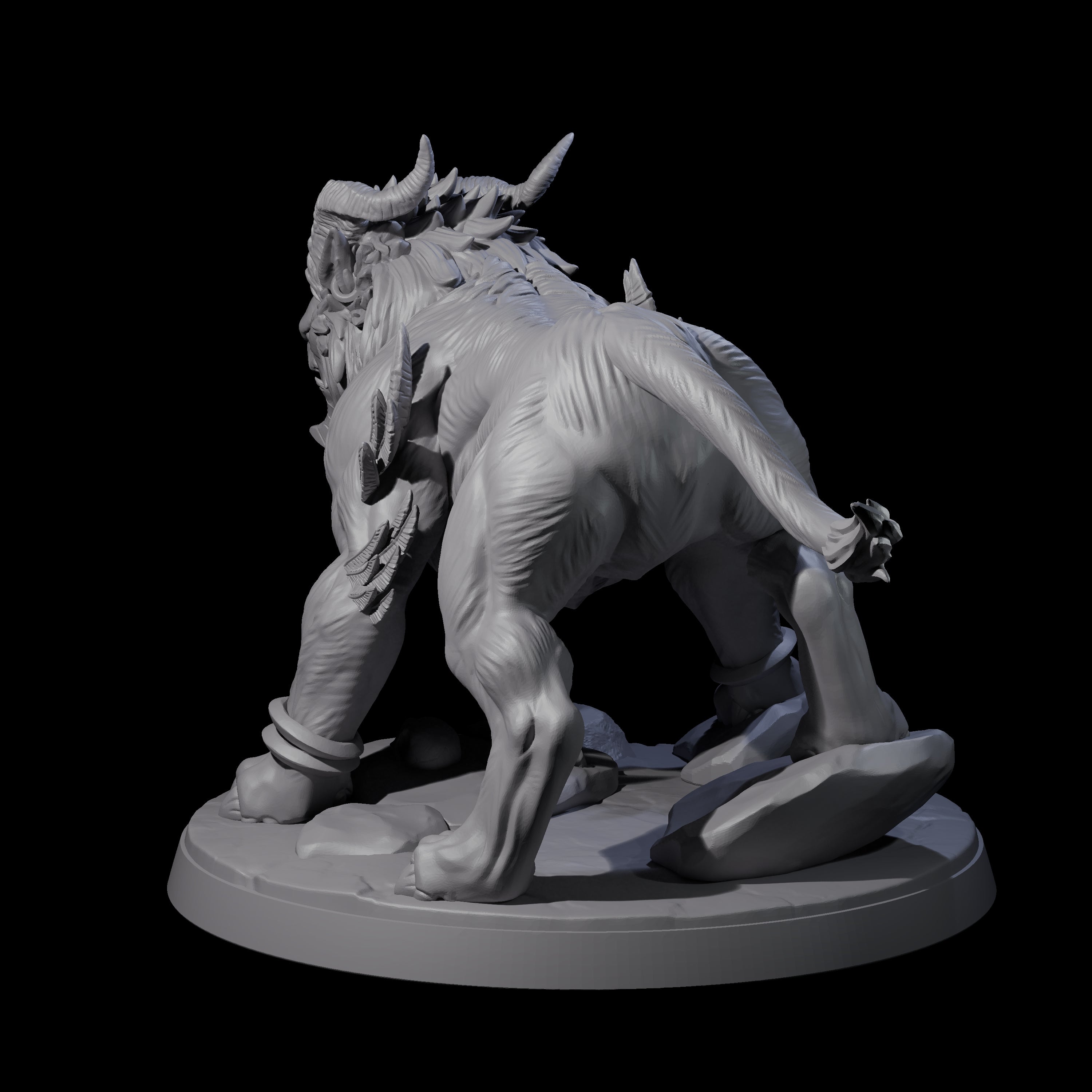 Crouching Sphinx Spawn C Miniature for Dungeons and Dragons, Pathfinder or other TTRPGs
