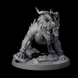 Crouching Sphinx Spawn C Miniature for Dungeons and Dragons, Pathfinder or other TTRPGs