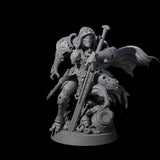 Crouching Warforged Paladin Miniature for Dungeons and Dragons, Pathfinder or other TTRPGs
