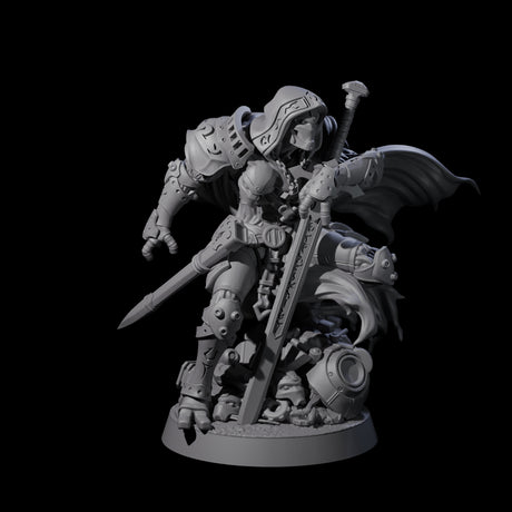 Crouching Warforged Paladin Miniature for Dungeons and Dragons, Pathfinder or other TTRPGs