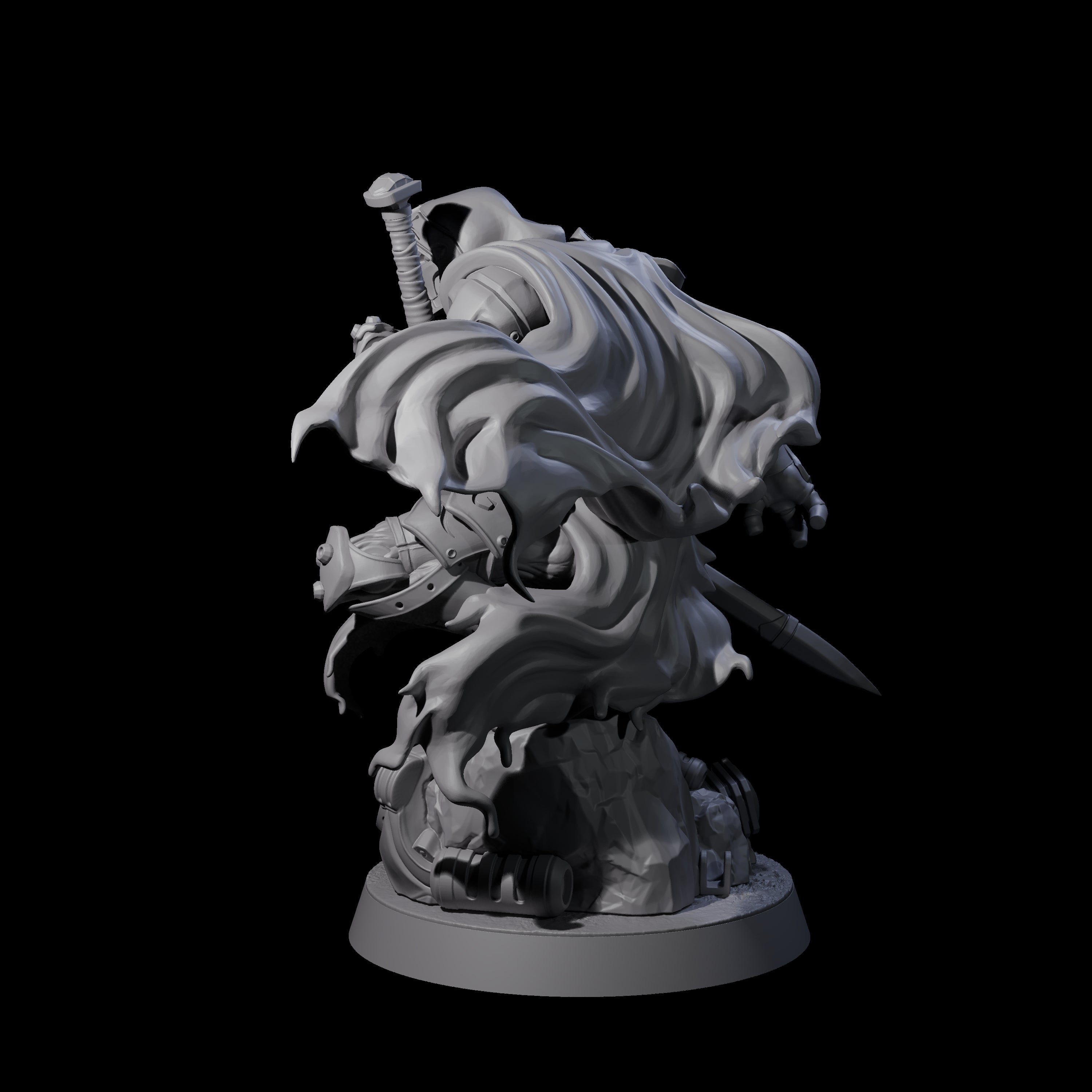 Crouching Warforged Paladin Miniature for Dungeons and Dragons, Pathfinder or other TTRPGs