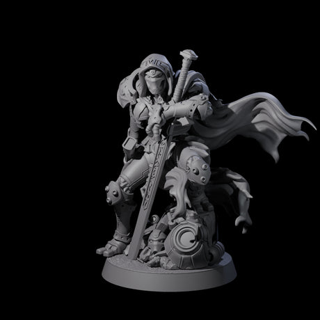 Crouching Warforged Paladin Miniature for Dungeons and Dragons, Pathfinder or other TTRPGs