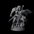 Crouching Warforged Paladin Miniature for Dungeons and Dragons, Pathfinder or other TTRPGs