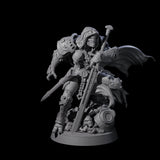 Crouching Warforged Paladin Miniature for Dungeons and Dragons, Pathfinder or other TTRPGs