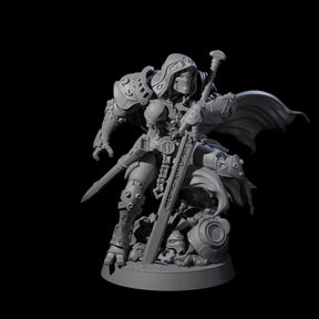 Crouching Warforged Paladin Miniature for Dungeons and Dragons, Pathfinder or other TTRPGs