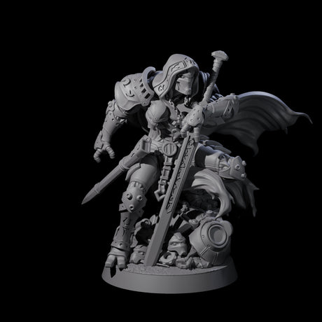 Crouching Warforged Paladin Miniature for Dungeons and Dragons, Pathfinder or other TTRPGs