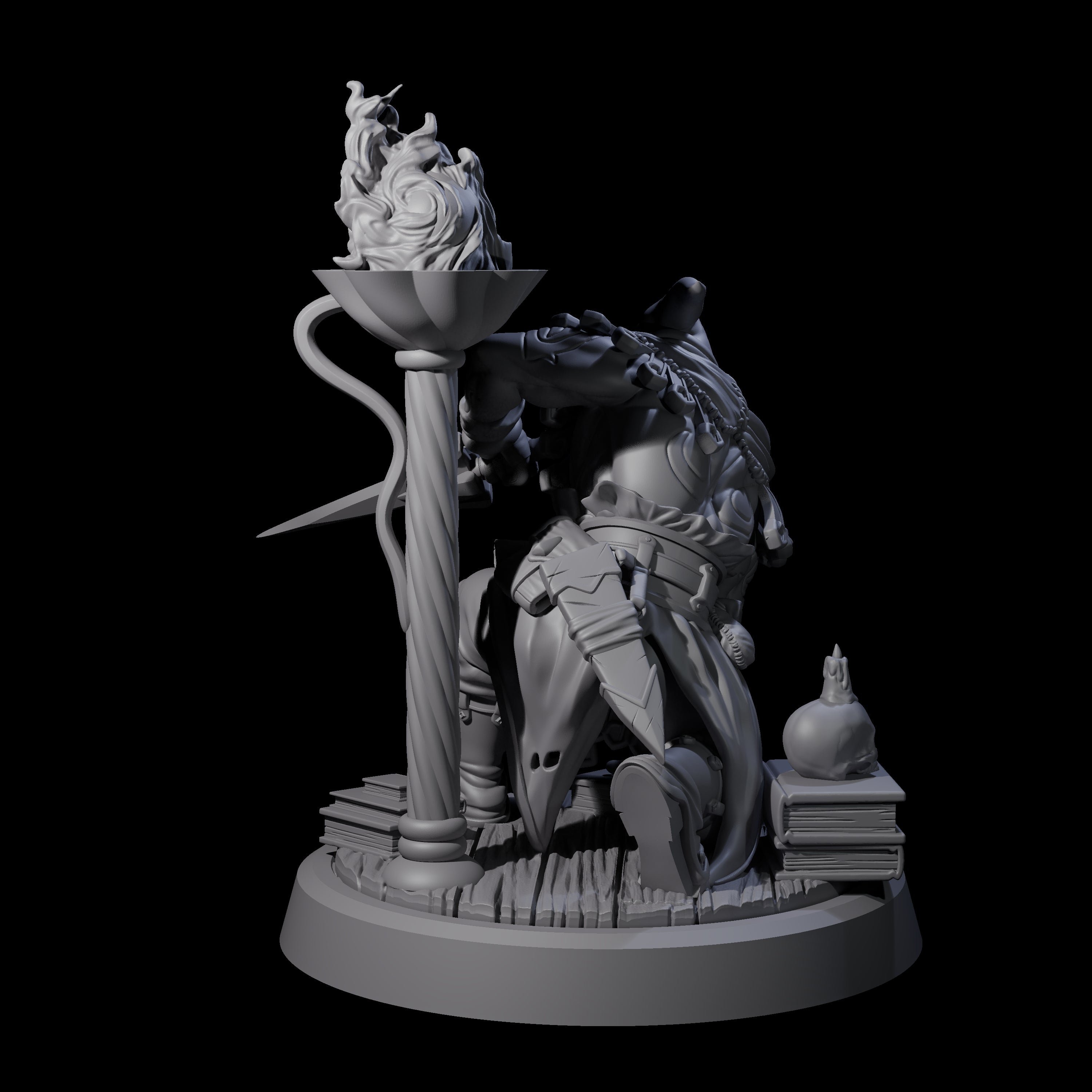 Crouching Warforged Rogue Miniature for Dungeons and Dragons, Pathfinder or other TTRPGs