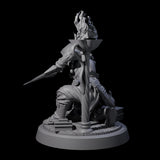 Crouching Warforged Rogue Miniature for Dungeons and Dragons, Pathfinder or other TTRPGs
