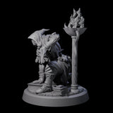 Crouching Warforged Rogue Miniature for Dungeons and Dragons, Pathfinder or other TTRPGs