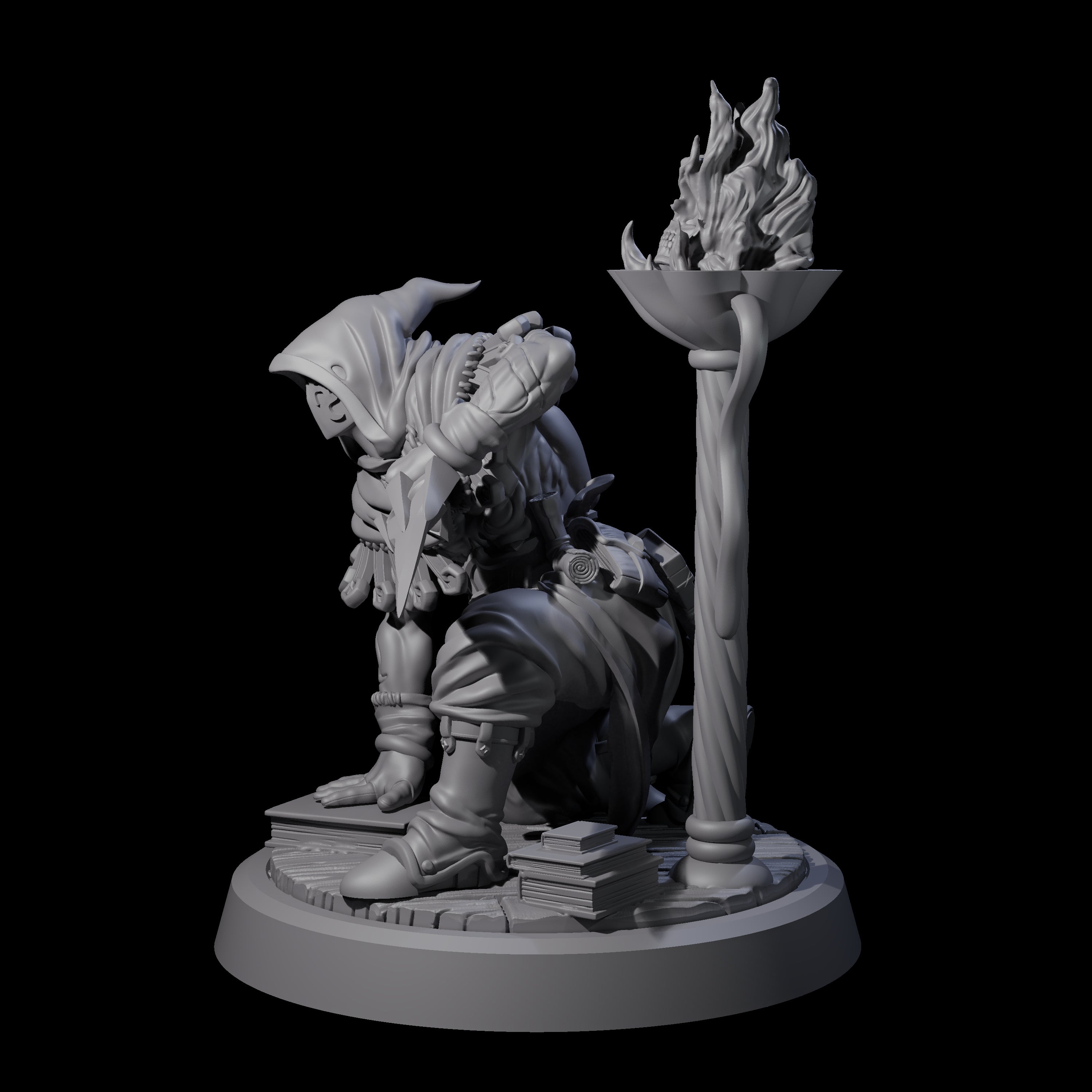 Crouching Warforged Rogue Miniature for Dungeons and Dragons, Pathfinder or other TTRPGs