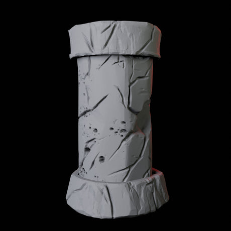 Crumbling Pillar Miniature for Dungeons and Dragons, Pathfinder or other TTRPGs