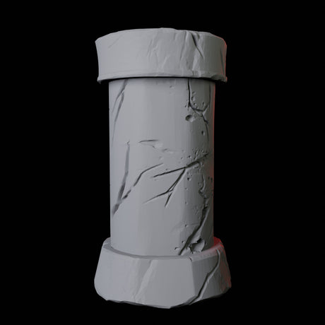 Crumbling Pillar Miniature for Dungeons and Dragons, Pathfinder or other TTRPGs