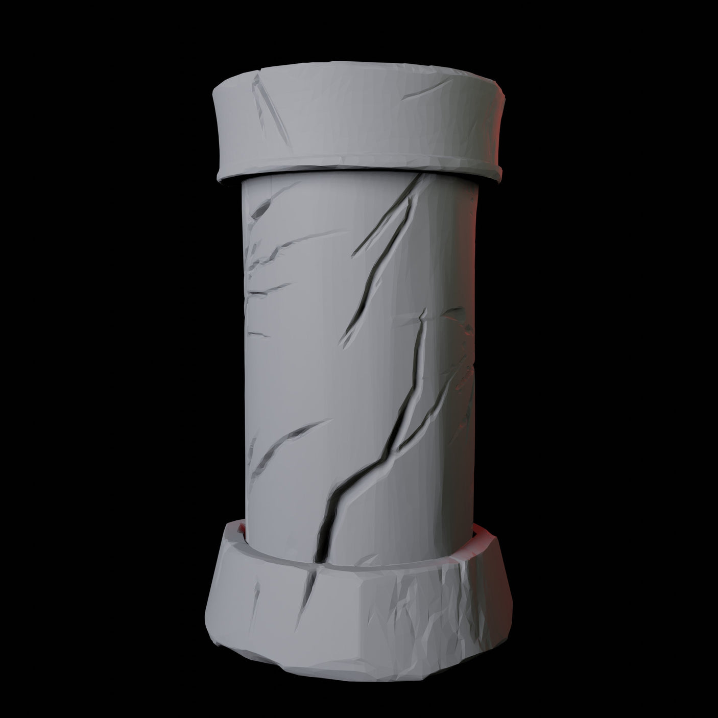 Crumbling Pillar Miniature for Dungeons and Dragons, Pathfinder or other TTRPGs