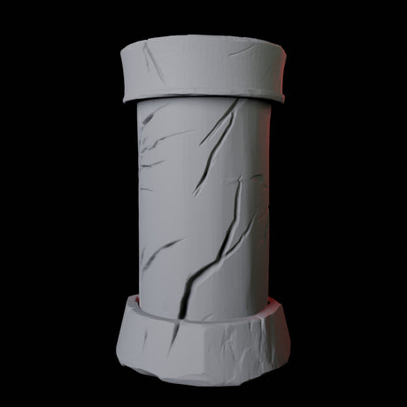 Crumbling Pillar Miniature for Dungeons and Dragons, Pathfinder or other TTRPGs