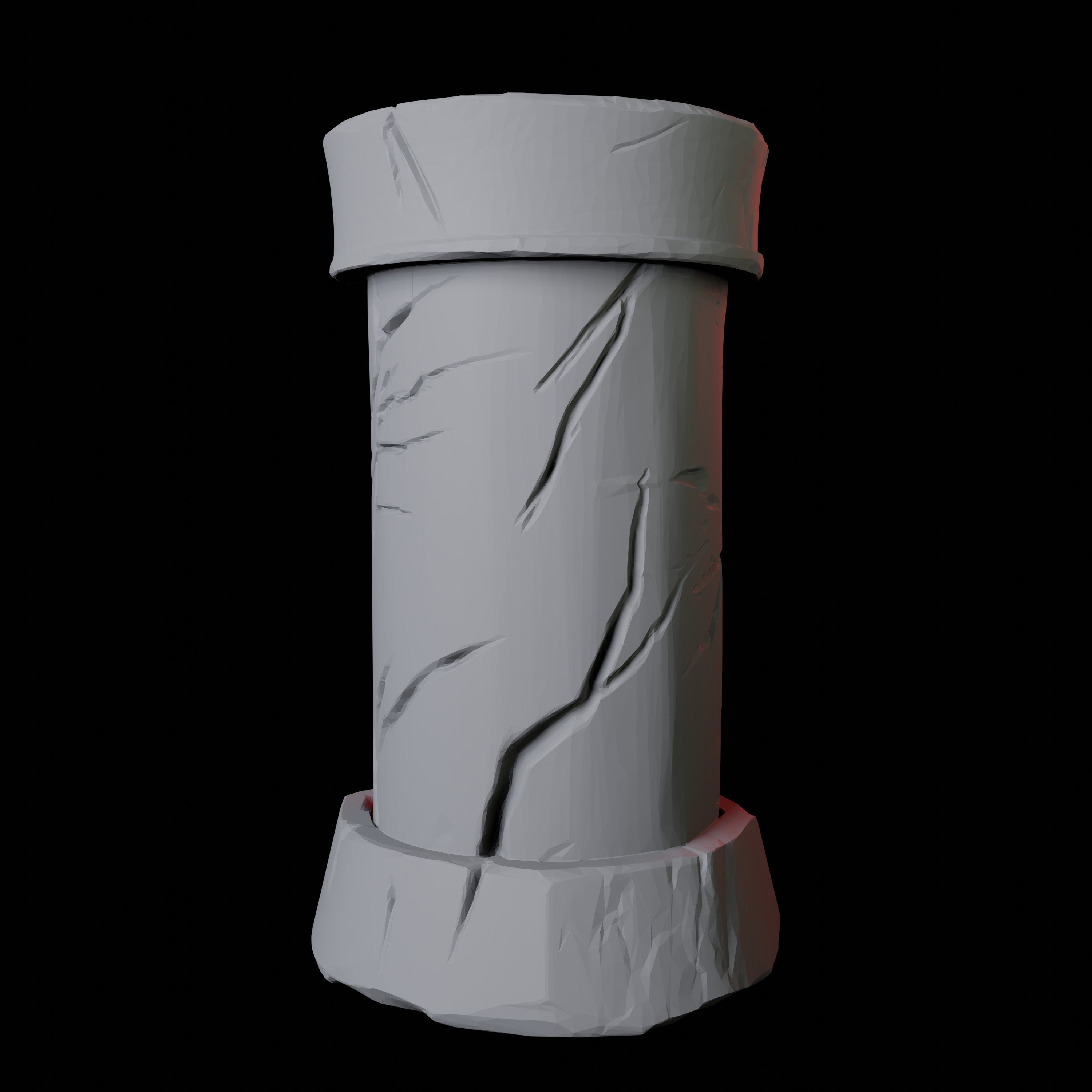 Crumbling Pillar Miniature for Dungeons and Dragons