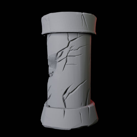 Crumbling Pillar Miniature for Dungeons and Dragons, Pathfinder or other TTRPGs