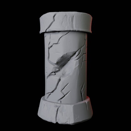 Crumbling Pillar Miniature for Dungeons and Dragons, Pathfinder or other TTRPGs