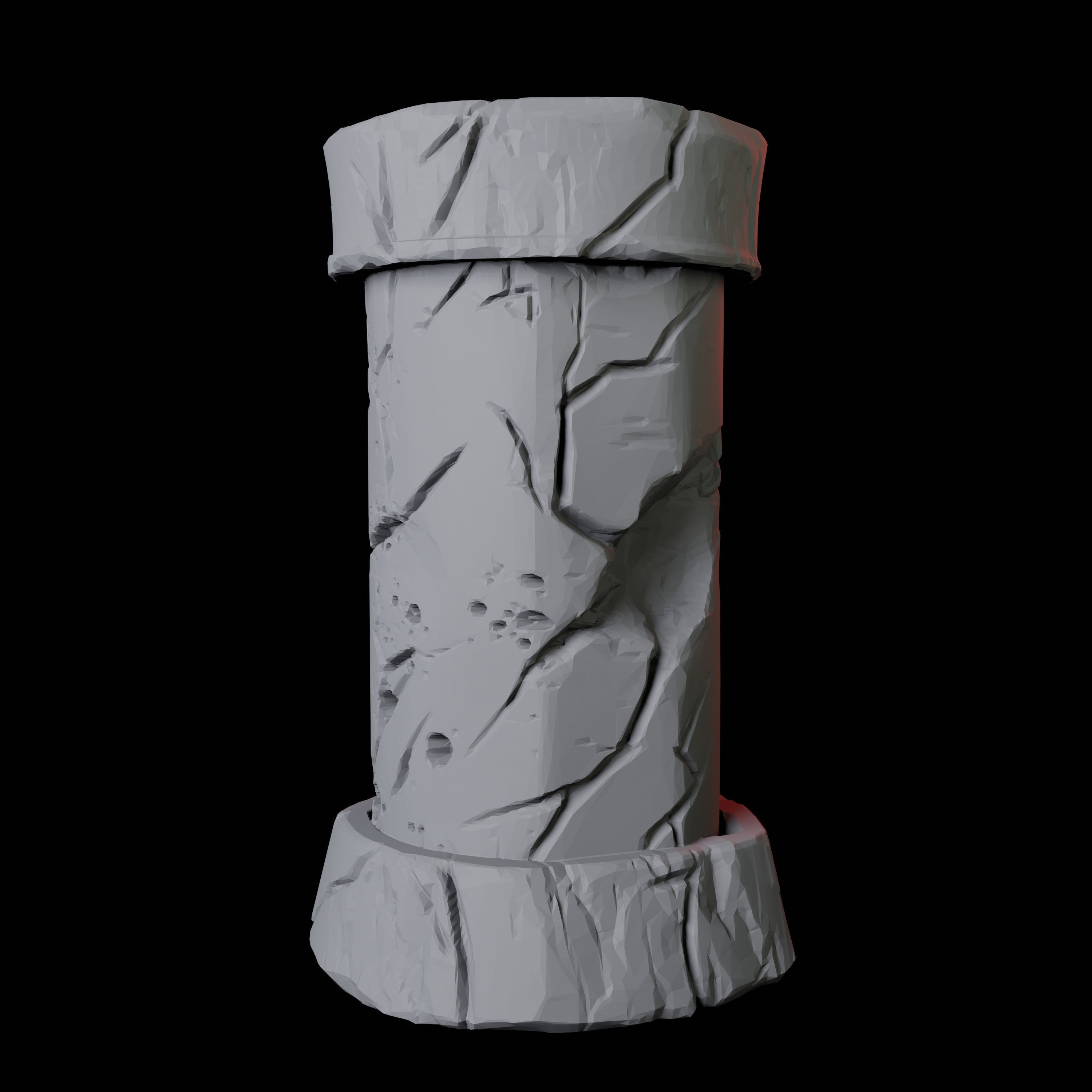 Crumbling Pillar Miniature for Dungeons and Dragons