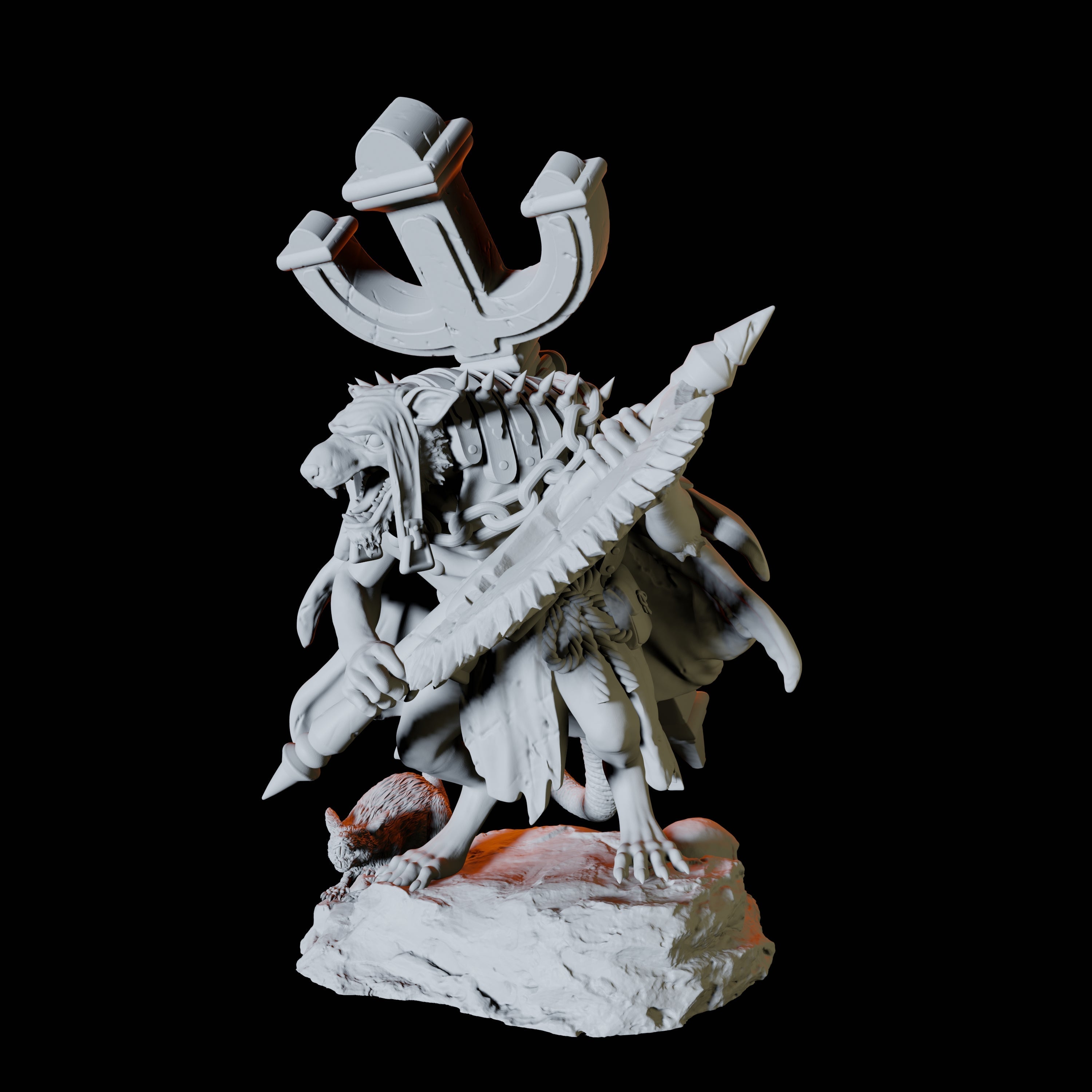 Crusader Ratfolk A Miniature for Dungeons and Dragons, Pathfinder or other TTRPGs