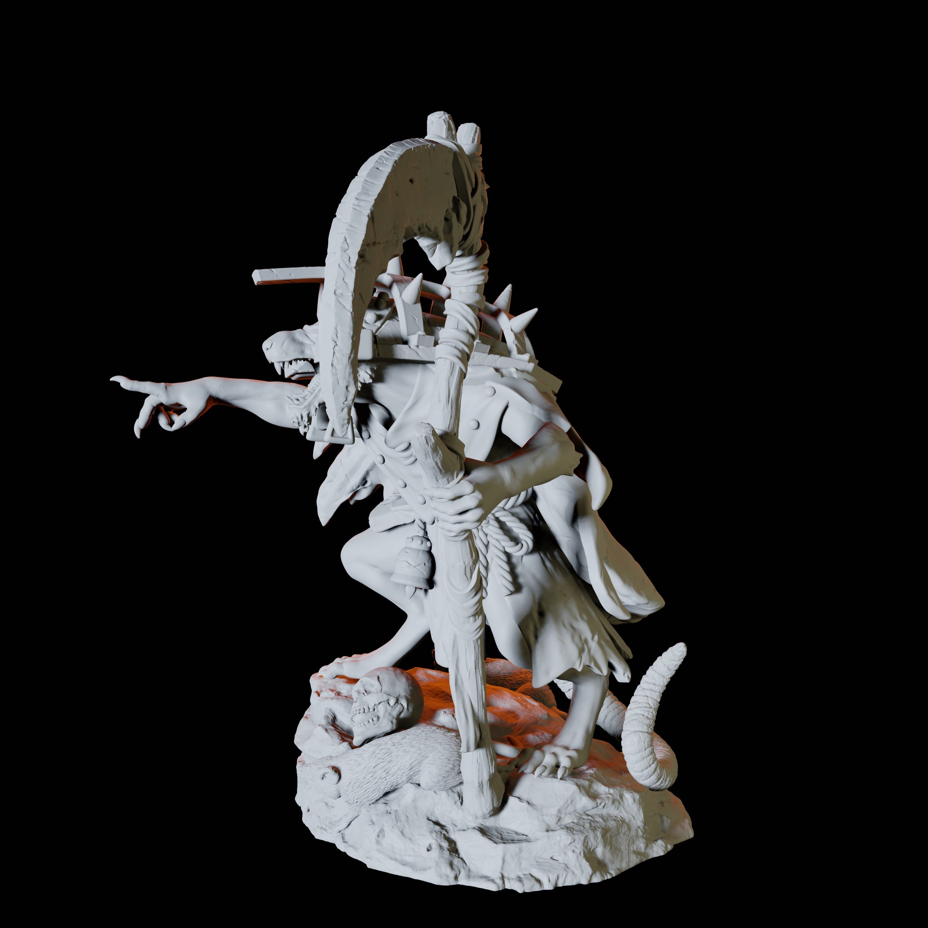 Crusader Ratfolk B Miniature for Dungeons and Dragons, Pathfinder or other TTRPGs