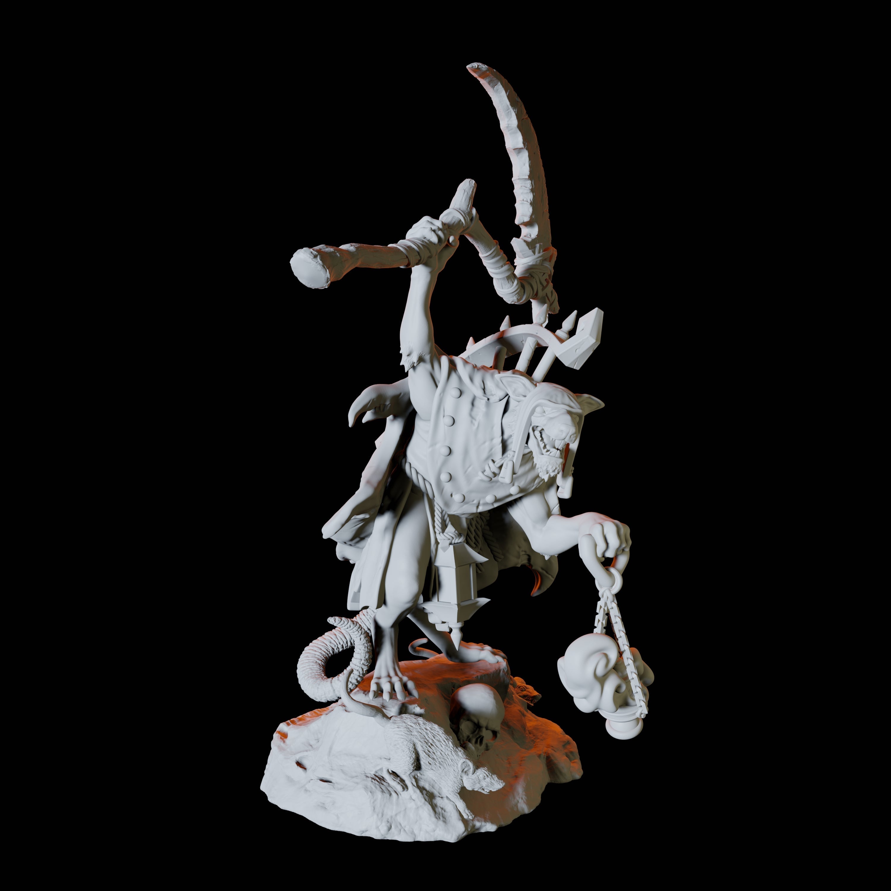 Crusader Ratfolk C Miniature for Dungeons and Dragons, Pathfinder or other TTRPGs