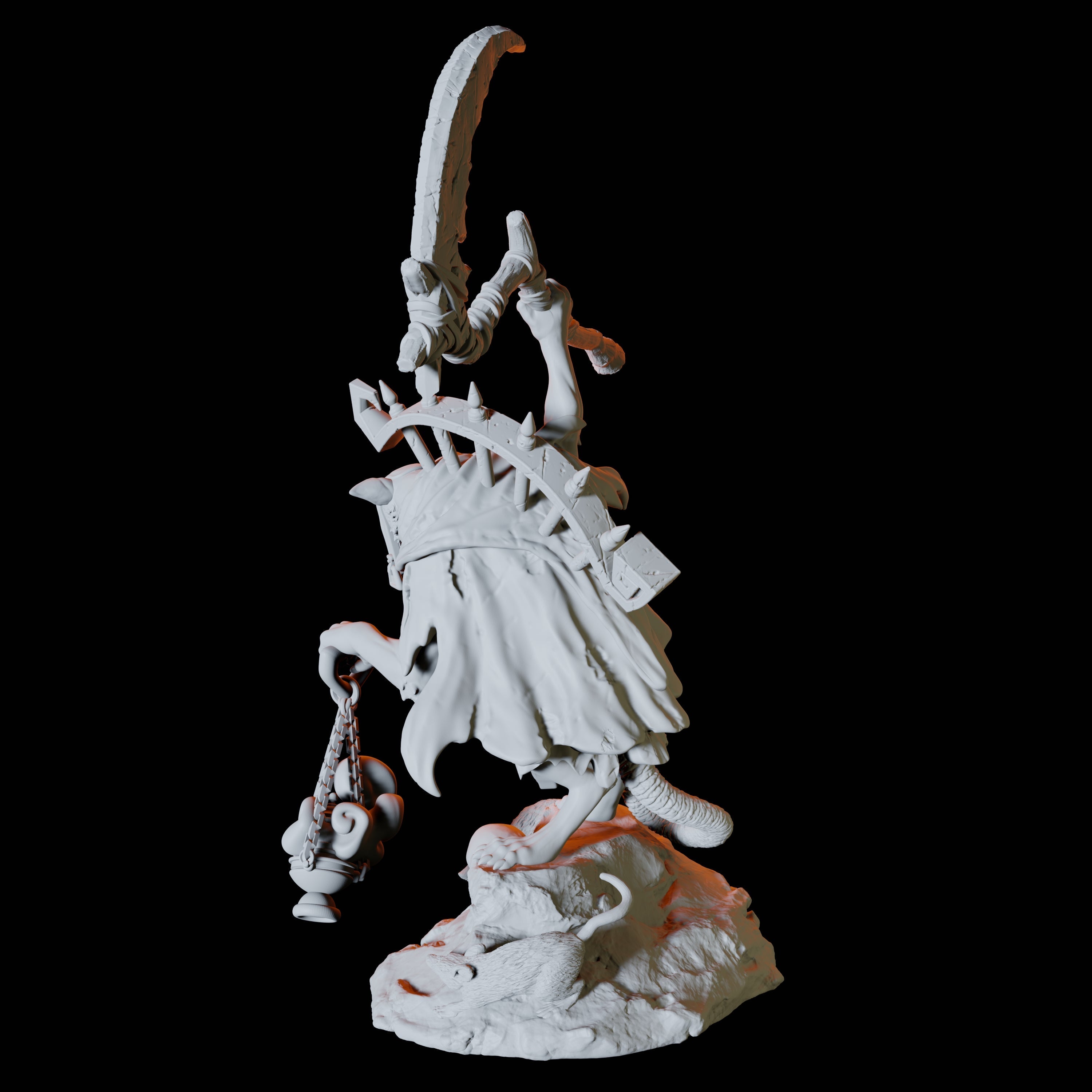 Crusader Ratfolk C Miniature for Dungeons and Dragons, Pathfinder or other TTRPGs