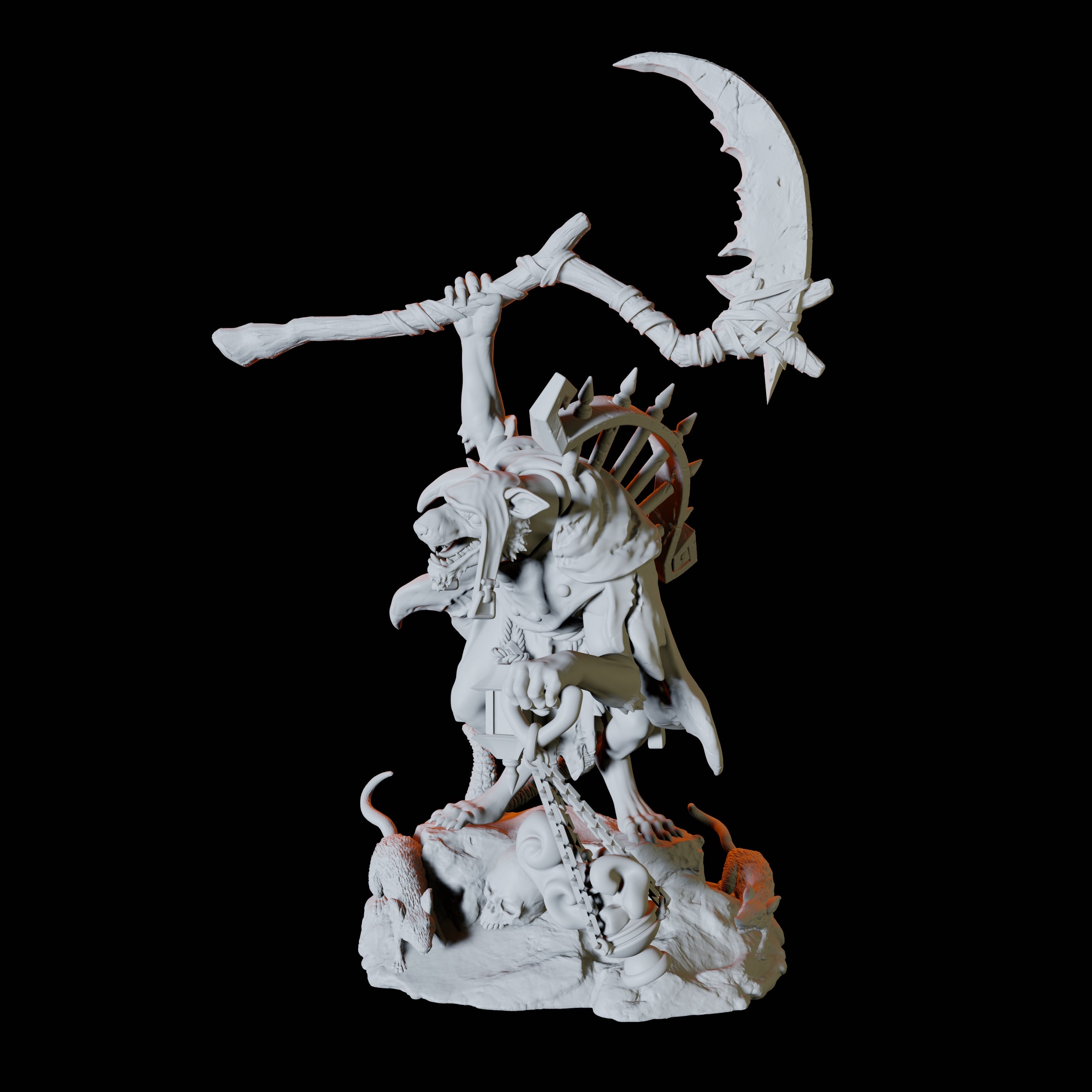 Crusader Ratfolk C Miniature for Dungeons and Dragons, Pathfinder or other TTRPGs