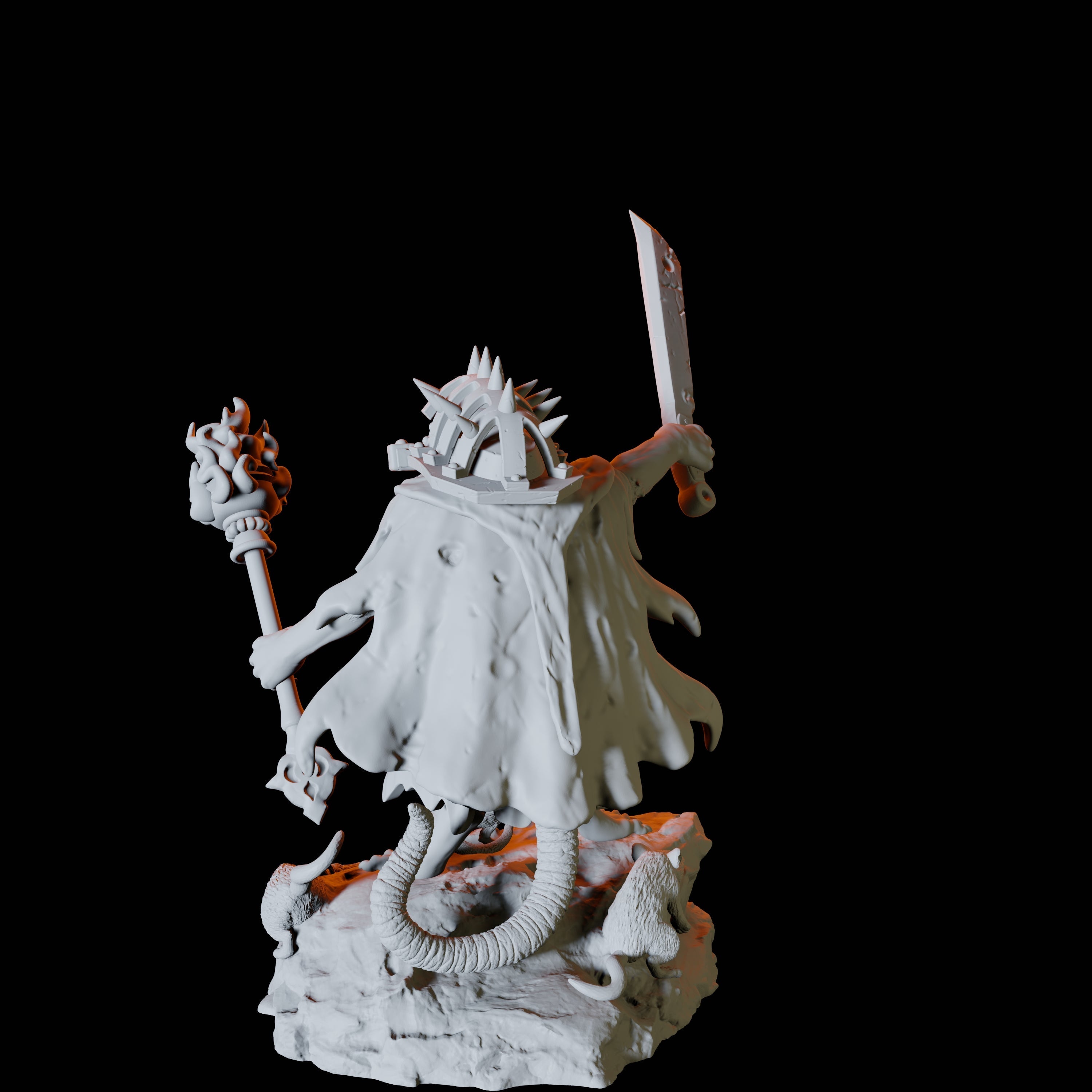 Crusader Ratfolk D Miniature for Dungeons and Dragons, Pathfinder or other TTRPGs