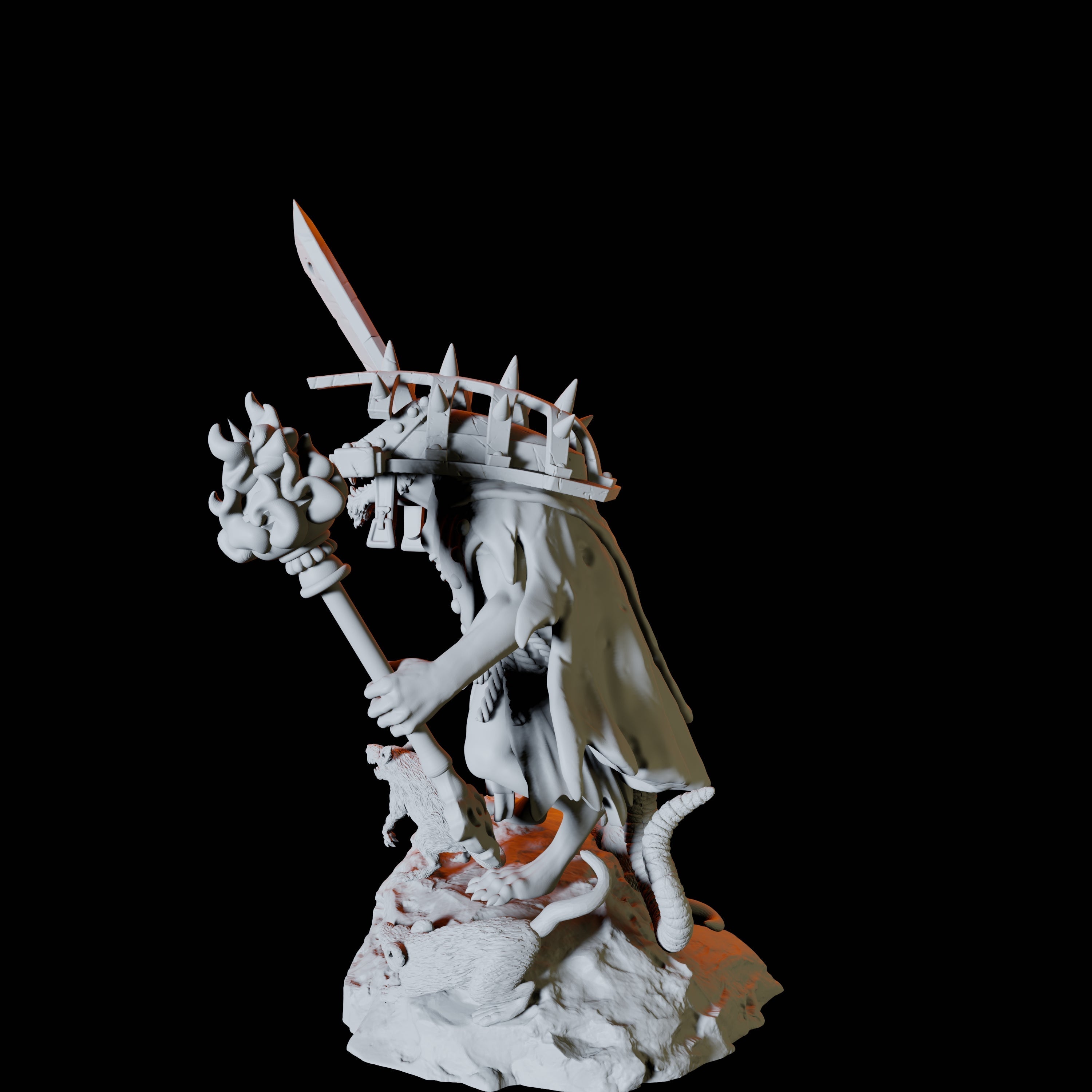 Crusader Ratfolk D Miniature for Dungeons and Dragons, Pathfinder or other TTRPGs