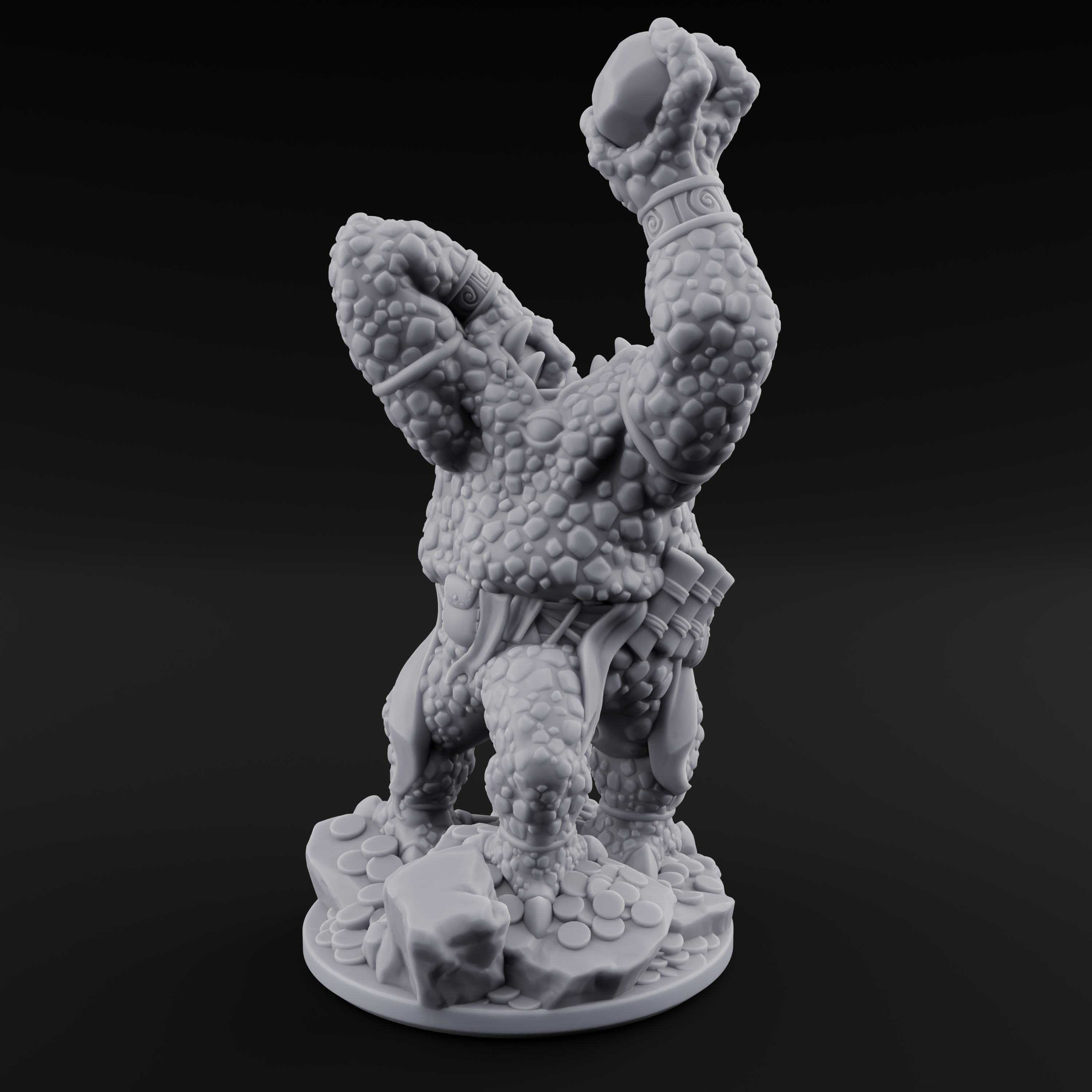 Crusty Earth Elemental Miniature for Dungeons and Dragons, Pathfinder or other TTRPGs