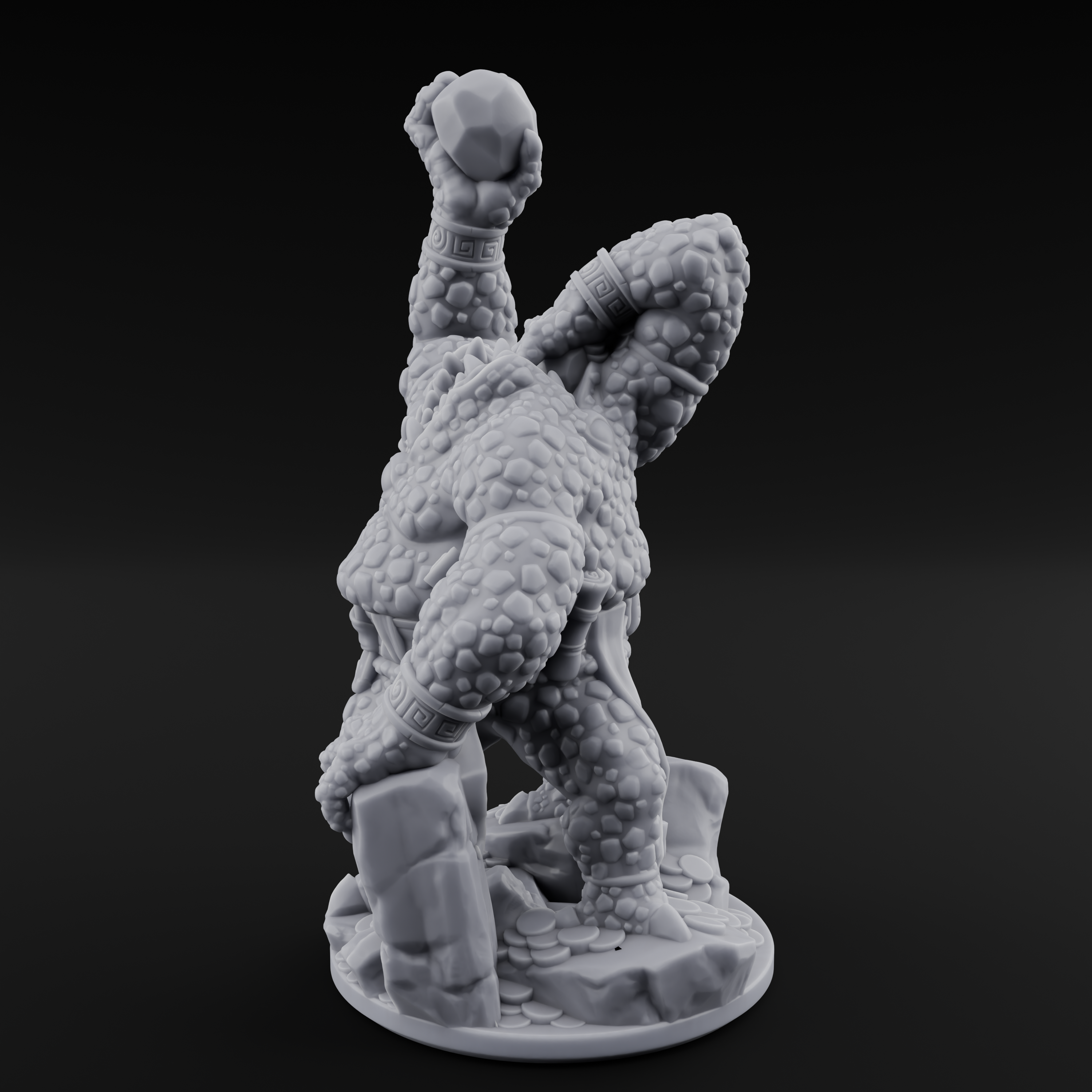 Crusty Earth Elemental Miniature for Dungeons and Dragons, Pathfinder or other TTRPGs