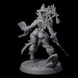 Cultist Wizard Pin-up Miniature for Dungeons and Dragons, Pathfinder or other TTRPGs
