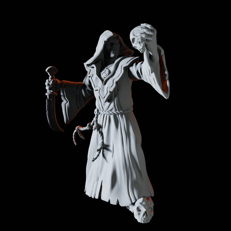 Cultist with Skull Miniature for Dungeons and Dragons, Pathfinder or other TTRPGs
